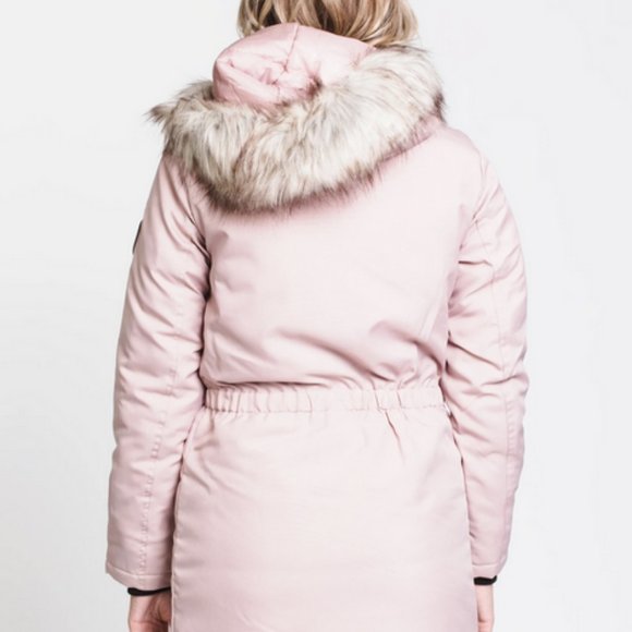 Only Iris Parka with Hood in Soft Pink - Picture 3 of 8